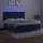 vidaXL Boxspringbett mit Matratze & LED Dunkelblau 160x200 cm Samt