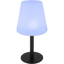 GLOBO Solarleuchte Metall Ø15 cm 8x RGBW LED inkl. IP44 schwarz matt