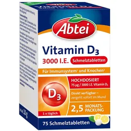 Perrigo Abtei Vitamin D3 3000 I.E. Schmelztabletten 75 St.