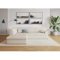 DOMO collection Ecksofa DOMO COLLECTION "Topper zeitlos elegant, kompakte StellmaßeL-Form", beige (creme), B:237cm H:78cm T:200cm, Sofas, Ecksofa, mit Ottomane, wahlweise mit Schlaffunktion