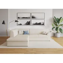 DOMO collection Ecksofa DOMO COLLECTION "Topper zeitlos elegant, kompakte StellmaßeL-Form", beige (creme), B:237cm H:78cm T:200cm, Sofas, Ecksofa, mit Ottomane, wahlweise mit Schlaffunktion