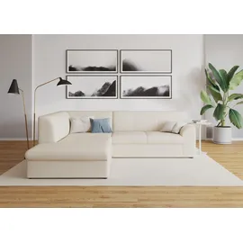 DOMO collection Ecksofa DOMO COLLECTION "Topper zeitlos elegant, kompakte StellmaßeL-Form", beige (creme), B:237cm H:78cm T:200cm, Sofas, Ecksofa, mit Ottomane, wahlweise mit Schlaffunktion
