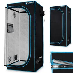 PlantiGrow - Growbox – Indoor Gewächshaus, Anzuchtzelt, Zuchtzelt, Anbauzelt - 100x100x200