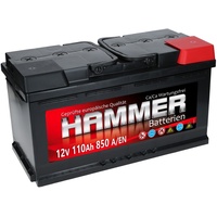 Hammer 12V 110 Ah 850A EN Autobatterie ersetzt 88Ah 90Ah 95Ah 100Ah 105Ah