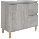 vidaXL Badschrank Grau Sonoma 65x33x60 cm Holzwerkstoff