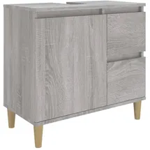vidaXL Badschrank Grau Sonoma 65x33x60 cm Holzwerkstoff