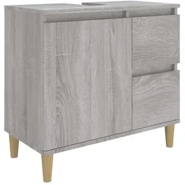 vidaXL Badschrank Grau Sonoma 65x33x60 cm Holzwerkstoff