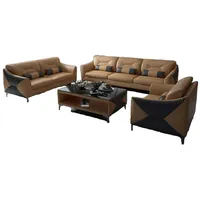 JVmoebel Wohnzimmer-Set Modern Sofagarnitur Couchgarnitur 321 Sitzer Sofas, (3-St., Nur Sofa 2+3 Sitzer + Sessel), Made in Europa braun