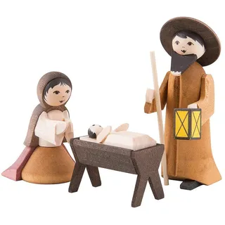 Ulmik Heilige Familie 3-teilig gebeizt - 7 cm