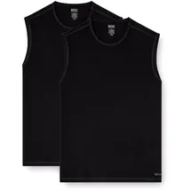 Diesel Herren Tank Tops, 2er Pack - TOM-UTL, Baumwolle, einfarbig Schwarz L