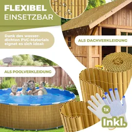 Kesser Balkonverkleidung 120 x 500 cm Braun PVC