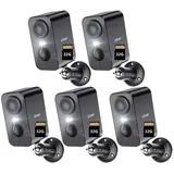 ieGeek Überwachungskamera 3MP Überwachungskamera Außen/InnenAkku (Aussen, Außen/Innen, Außenbereich, drinnen, 2K Kamera Überwachung Kabellos WLAN Aussen IP Kamera Outdoor, 5-tlg., mit PIR Bewegungsmelder 2-Wege-Audio Farbige Nachtsicht Wasserdicht, Cloud/Memory Card Storage Alex 2,4 GHz) schwarz