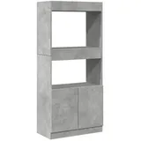 vidaXL Highboard Betongrau 63x33x140 cm Holzwerkstoff