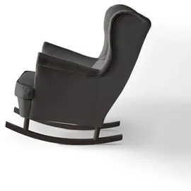 beautysofa SCHAUKELSTUHL Fabio grau mit Wenge Beinen