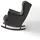 beautysofa SCHAUKELSTUHL Fabio grau mit Wenge Beinen