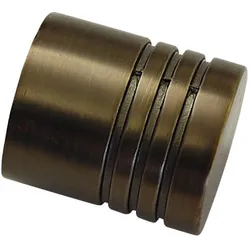 Gardinia Chicago 2x Endknopf für Ø 20 mm Gardinenstangen, Bronze, Zylinder