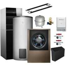 Buderus WLW196i-14 AR TP120 Logaplus Wärmepumpen-Paket mit Warmwasserspeicher SH400 RS-B