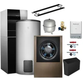 Buderus WLW196i-14 AR TP120 Logaplus Wärmepumpen-Paket mit Warmwasserspeicher SH400 RS-B