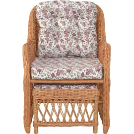 Home Affaire Rattanstuhl Handarbeit 67 x 91 x 75 cm Braun