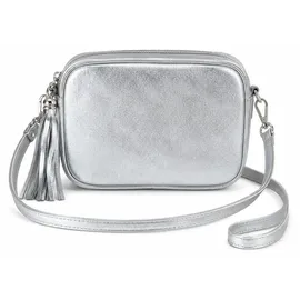 COLLEZIONE ALESSANDRO Umhängetasche Leder Silber