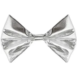 Silber-Metallic Glamour Fliege - OS