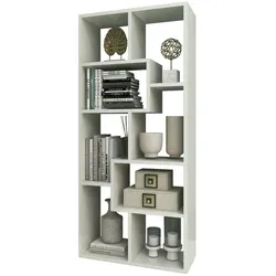 Standregal Sigma Weiß Bücherregal Holz Bücherregal Raumteiler