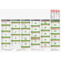 Brunnen Tafelkalender A4quer 2026