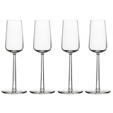 Iittala Essence 4 Champagnergläser, Glas, Transparent, 4 Stück (1er Pack), 4