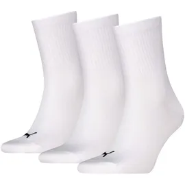Puma UNISEX LOGO SHORT CREW Socken 3er Pack Schwarz/Weiß 43-46