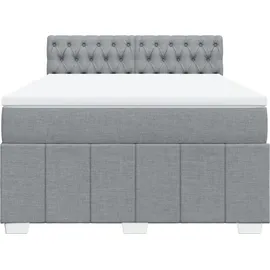 vidaXL Boxspringbett 140 x 200 cm Hellgrau