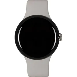 Google Pixel Watch BT polished silver Sportarmband chalk