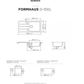 Schock Formhaus D-100L Einbau onyx + Excenterbetätigung