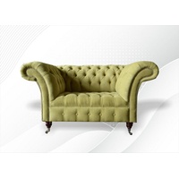 JVmoebel Chesterfield-Sessel, Chesterfield Sessel 1,5 Sitzer Design grün