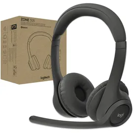 Logitech Zone 305 for Business, kabelloses Bluetooth-Headset mit Mikrofon, natives Bluetooth, für Microsoft Teams, kompatibel mit Windows, Mac, Chrome, Linux, iOS, iPadOS, Android - Schwarz