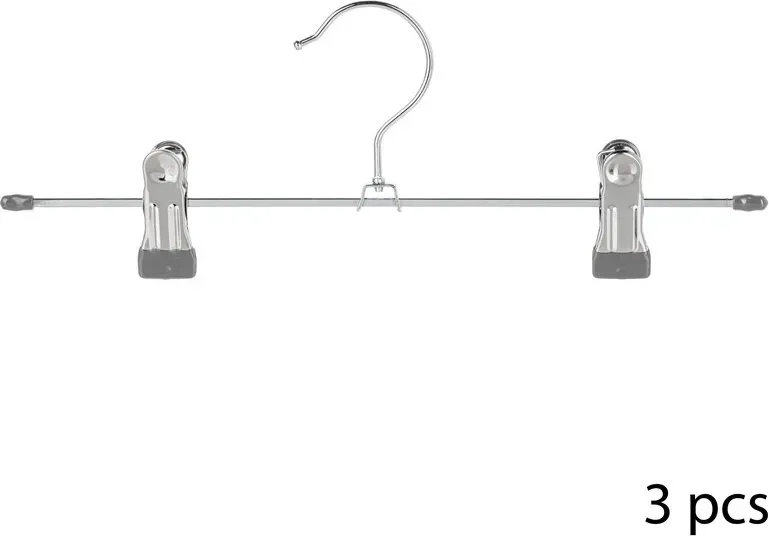 Set aus 3 Metall-PVC-Kleiderbügeln