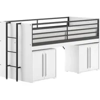 Vipack Stauraumbett Sam 90 x 200 cm Eiche weiß