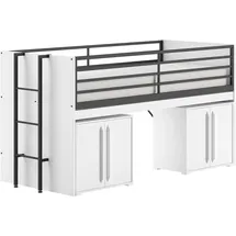Vipack Stauraumbett Sam 90 x 200 cm Eiche weiß