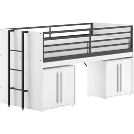 Vipack Stauraumbett Sam 90 x 200 cm Eiche weiß