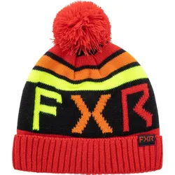 FXR Helium 2025 Jugend Beanie, rot-gelb