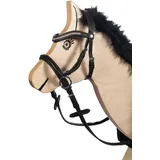 HKM Gebisslose Trense Funny Horses für Holzpferde Shetty Schwarz/Pink