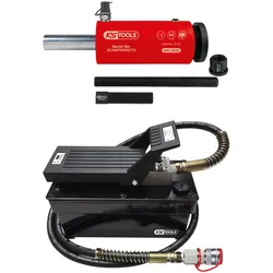 KS Tools Hydraulik-Einheit 32t, mit Luft-Hydraulik-Pumpe, 9-tlg - 440.9996