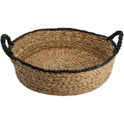 Schale Korbwaren schwarz 52 cm - Naturfaser Amadeus 52x52 cm