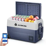 AAOBOSI Kompressor Kühlbox 50 L, Kühlbox Auto Mit APP-Steuerung, 12/24 V und 100-240 V kompressor kühlschrank, -20°C bis 20°C kompressorkühlbox für Auto, LKW, Boot, Reisemobil, Camping, Reisen