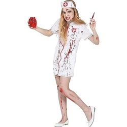 Widmann S.r.l. Vampir-Kostüm Kostüm Zombie Krankenschwester für Mädchen 2-tlg. weiß 128