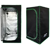 Mucola Gewächshaus Growbox Pflanzenzelt Zuchtzelt Indoor Growroom Zuchtschrank Frühbeet, BxLxH: 120,00 x 60,00 x 120 cm, 2,00 mm Wandstärke, 1 Stück 1-St., Inkl. wasserfester Bodeneinsatz, herausnehmbar, leicht zu reinigen, 99,9 % lichtundurchlässig schwarz 60 cm x 120 cm x 60 cm