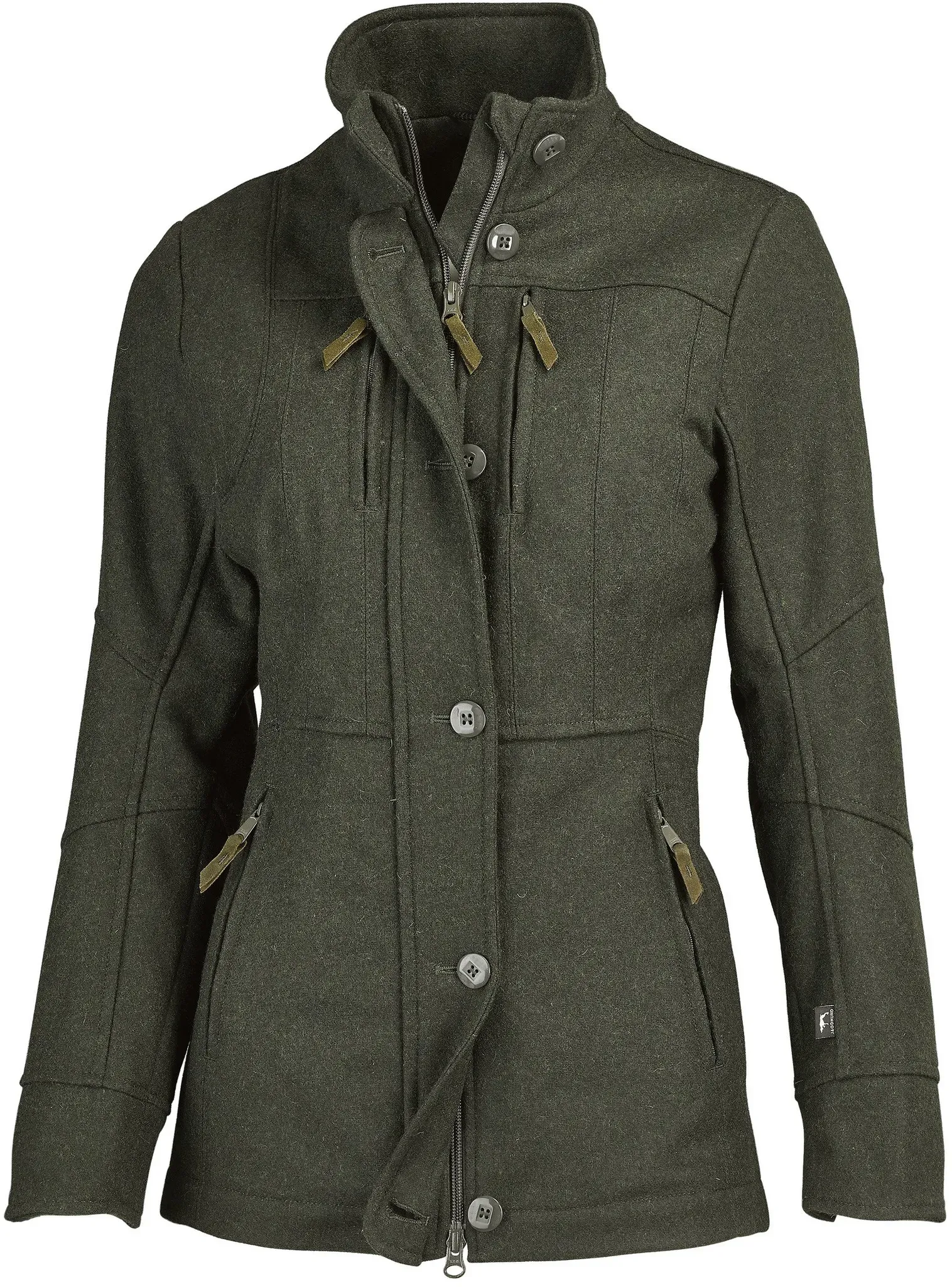 Jagdhund Damen-Lodenjacke Gamskopf 2, grün, 46