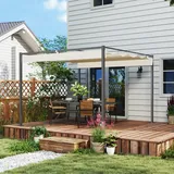 Outsunny Pergola 3 x 3 m Beige