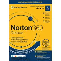 NortonLifeLock Norton 360 Deluxe | 50 GB Cloud-Speicher | 5 Geräte 1 Year - ESD-DownloadESD