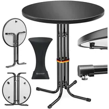 Kesser Bistrotisch klappbar Ø 80 cm Schwarz