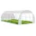 VOUNOT Foliengewächshaus Alu Weiß Blankglas 0 mm 18 m2